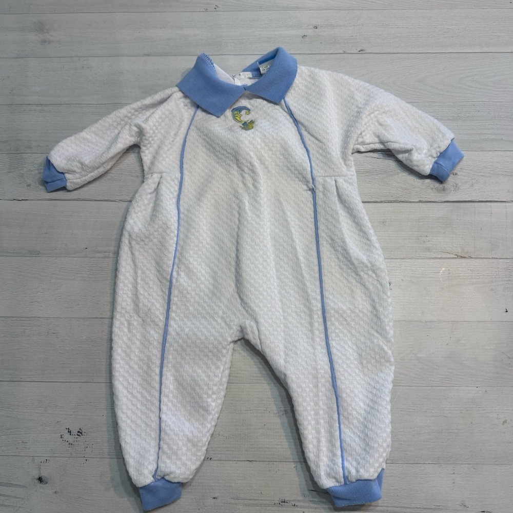 Vintage Lullaby Club duck‎ and moon one piece sleeper baby 18-20lbs